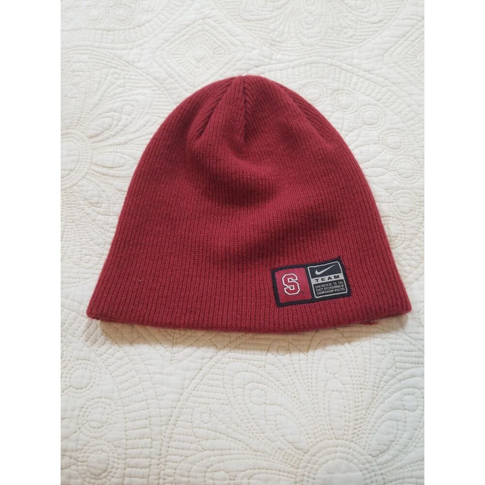 Nike Team Stanford Cardinal Red Knit Beanie Hat One Size Fits All